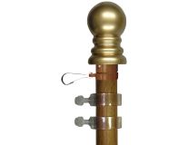6' Wood Grain Aluminum Spinning Pole