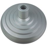 10 lb. Silver Matte Finish Plastic Floor Stand - Most Pole Sizes