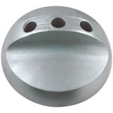 32 lb. Silver Three Hole Floor Stand - Most Pole Sizes