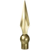 10" Gold Metal Flat Spear for Aluminum Poles - Indoor/Parade
