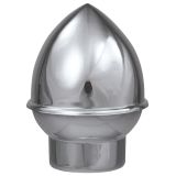 2-3/8" Silver Plastic Slip-on Acorn - 1" Pole - Indoor/Parade