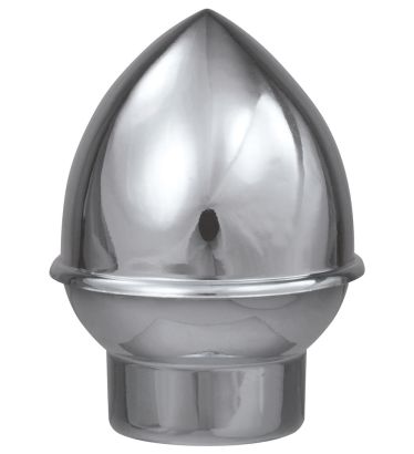 2-3/8" Silver Plastic Slip-on Acorn - 1" Pole - Indoor/Parade