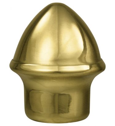 2-3/8" Solid Brass Slip-on Acorn - 1" Pole - Indoor/Parade