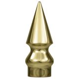 3-1/2" Gold Metal Round Spear for Aluminum Poles - Indoor/Parade