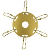 3-1/2" Ribbons Gold Pole Ring - Indoor/Parade