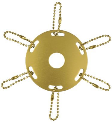 3-1/2" Ribbons Gold Pole Ring - Indoor/Parade
