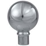 3" Silver Metal Parade Ball for Oak Poles - Indoor/Parade