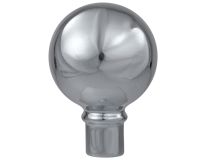 3" Silver Metal Parade Ball for Oak Poles - Indoor/Parade