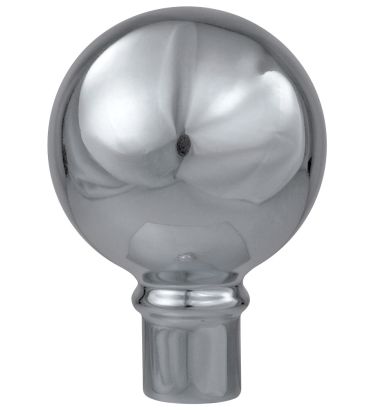 3" Silver Metal Parade Ball for Oak Poles - Indoor/Parade