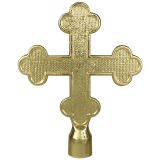 5-3/4" Gold Metal Botonee Cross for Aluminum Poles - Indoor/Parade