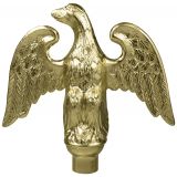 5" Wingspan Gold Metal Perched Eagle for Aluminum Poles -...