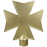 6-1/2" Gold Metal Maltese Cross for Oak Poles - Indoor/Parade