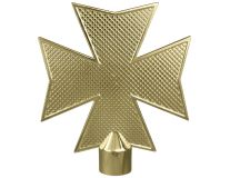 6-1/2" Gold Metal Maltese Cross for Oak Poles - Indoor/Parade