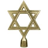 6-3/4" Gold Metal Star of David for Aluminum Poles - Indoor/Parade