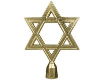 6 3/4" Gold Metal Star of David for Oak Poles - Indoor/Parade
