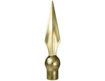 7-1/2" Gold Metal Flat Spear for Oak Poles - Indoor/Parade