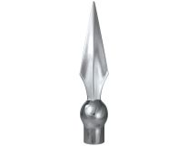 7-1/2" Silver Metal Flat Spear for Oak Poles - Indoor/Parade