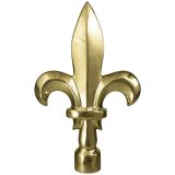 7-3/4" Gold Metal Fleur de Lis for Oak Poles - Indoor/Parade
