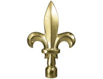 7-3/4" Gold Metal Fleur de Lis for Oak Poles - Indoor/Parade