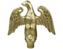 7" Wingspan Gold Metal Eagle for Oak Poles - Indoor/Parade