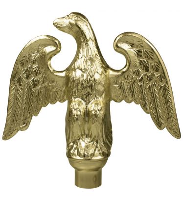 7" Wingspan Gold Metal Eagle for Oak Poles - Indoor/Parade