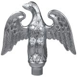 7" Wingspan Silver Metal Eagle for Oak Poles - Indoor/Parade