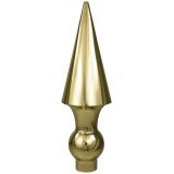 8-1/2" Gold Heavy Metal Spear for Aluminum Poles - Indoor/Parade