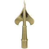 8-1/4" Gold Metal Army Spear for Aluminum Poles - Indoor/Parade