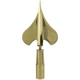 8-1/4" Gold Metal Army Spear for Oak Poles - Indoor/Parade
