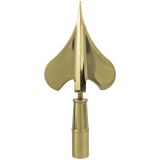 8-1/4" Gold Metal Army Spear for Oak Poles - Indoor/Parade