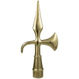 8-1/4" Gold Metal Battle Axe for Oak Poles - Indoor/Parade