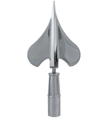 8-1/4" Silver Metal Army Spear for Oak Poles - Indoor/Parade