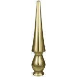 8" Gold Metal Tall Spear for Aluminum Poles - Indoor/Parade