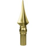 8" Gold-Plated Plastic Spear Ornament - Indoor/Parade