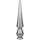 8" Silver Metal Tall Spear for Oak Poles - Indoor/Parade
