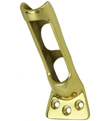 45° Mirrored Brass Bracket - Fits 1" Pole