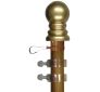 5' Aluminum Non-Furl Spinning Pole - Wood Grain