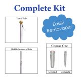 Removable Deluxe Avenue of Flags Pole Kits