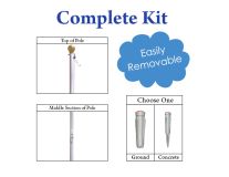 Removable Deluxe Avenue of Flags Pole Kits