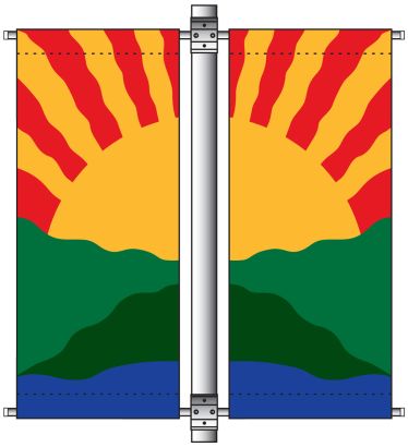 18" Double Street Banner Mounting Kit