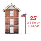 25' Standard Commercial Internal Winch Flagpole