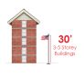 30' Light Commercial External Halyard Flagpole