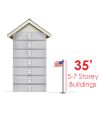 35' Heavy Commercial External Halyard Flagpole