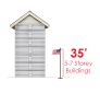 35' Heavy Commercial External Halyard Flagpole