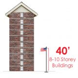 40' Standard Commercial Internal Winch Flagpole