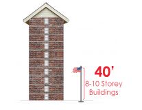 40' Heavy Commercial External Halyard Flagpole