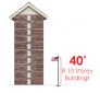 40' Standard Commercial External Halyard Flagpole