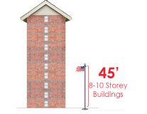 45' Heavy Commercial External Halyard Flagpole