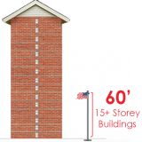 60' Standard Commercial Internal Winch Flagpole