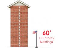 60' Heavy Commercial External Halyard Flagpole